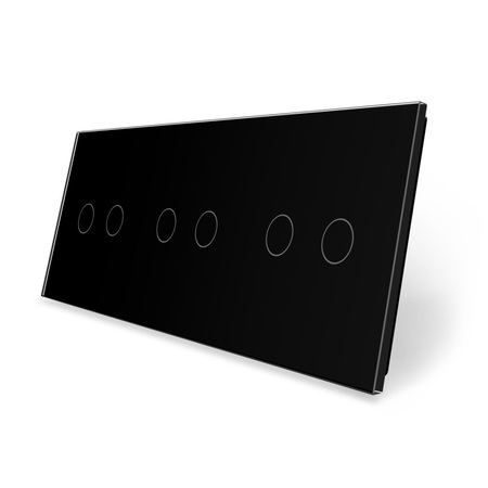Panel szklany 2+2+2 czarny WELAIK (1)